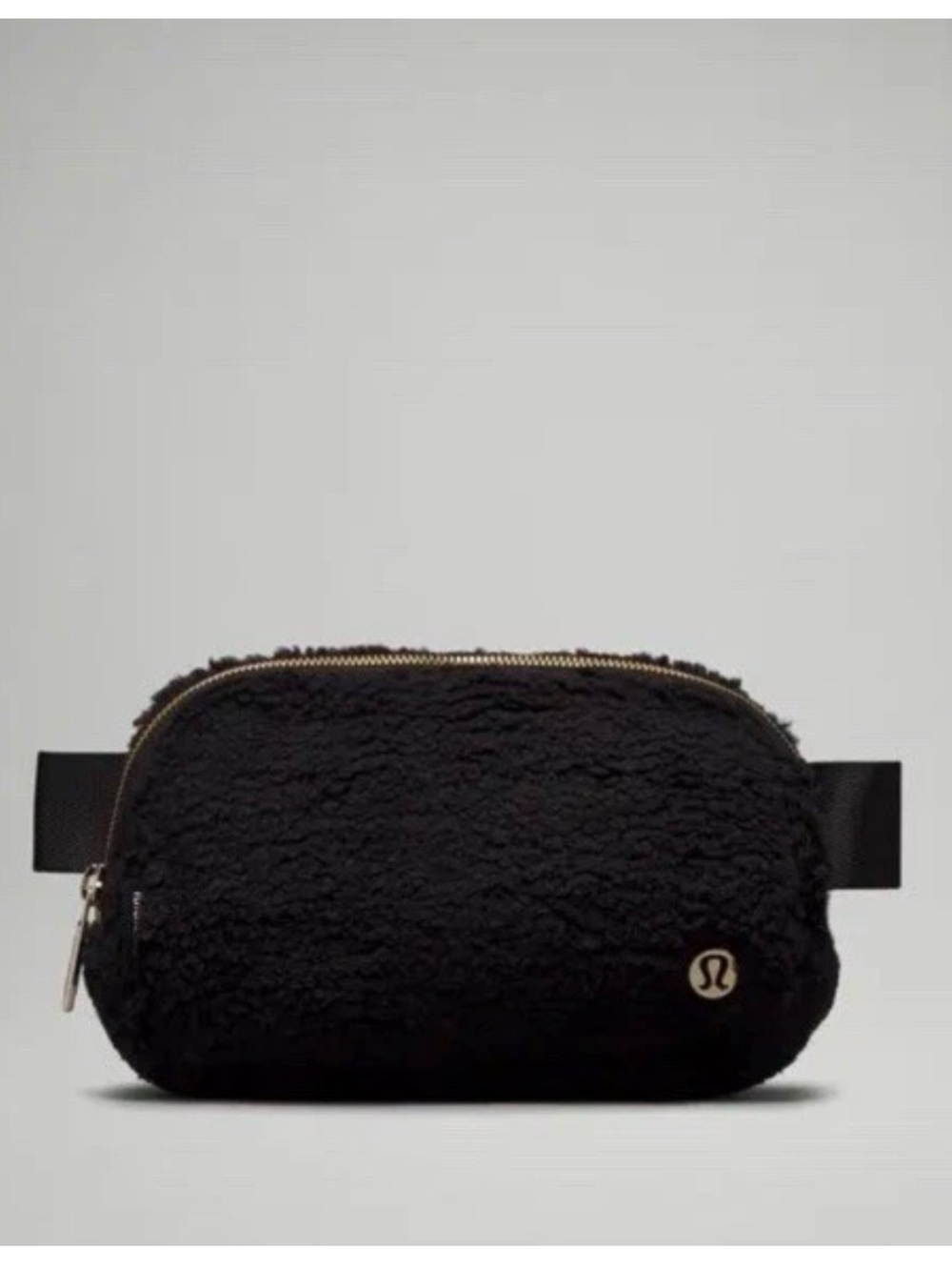 Lululemon Everywhere Sherpa Fleece Belt Bag Black Shearling Gold Teddy Fur